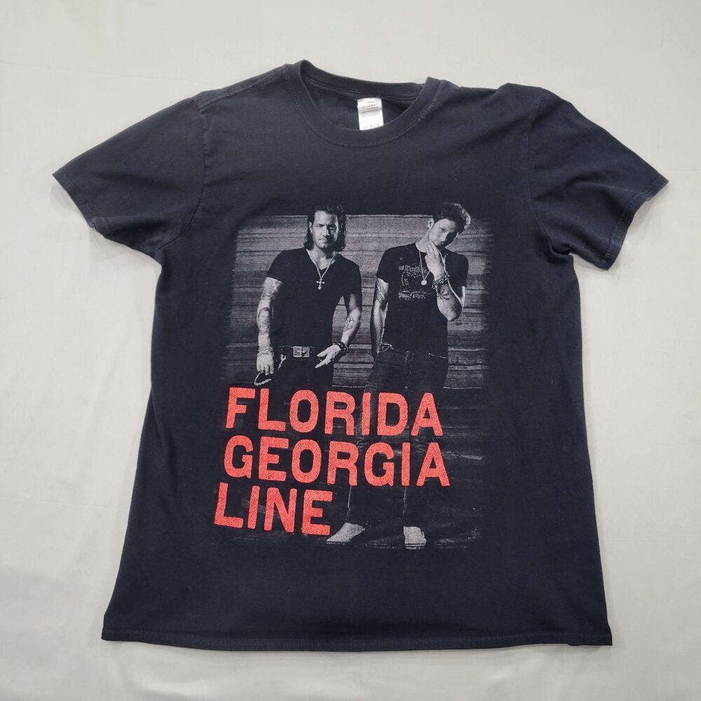 Florida Georgia Line Tour 2015 Graphic Tee Band Concert Shirt Cotton Large